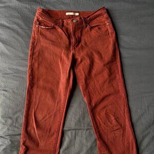Levi's Rust Red Classic Straight Leg Jeans Size 6